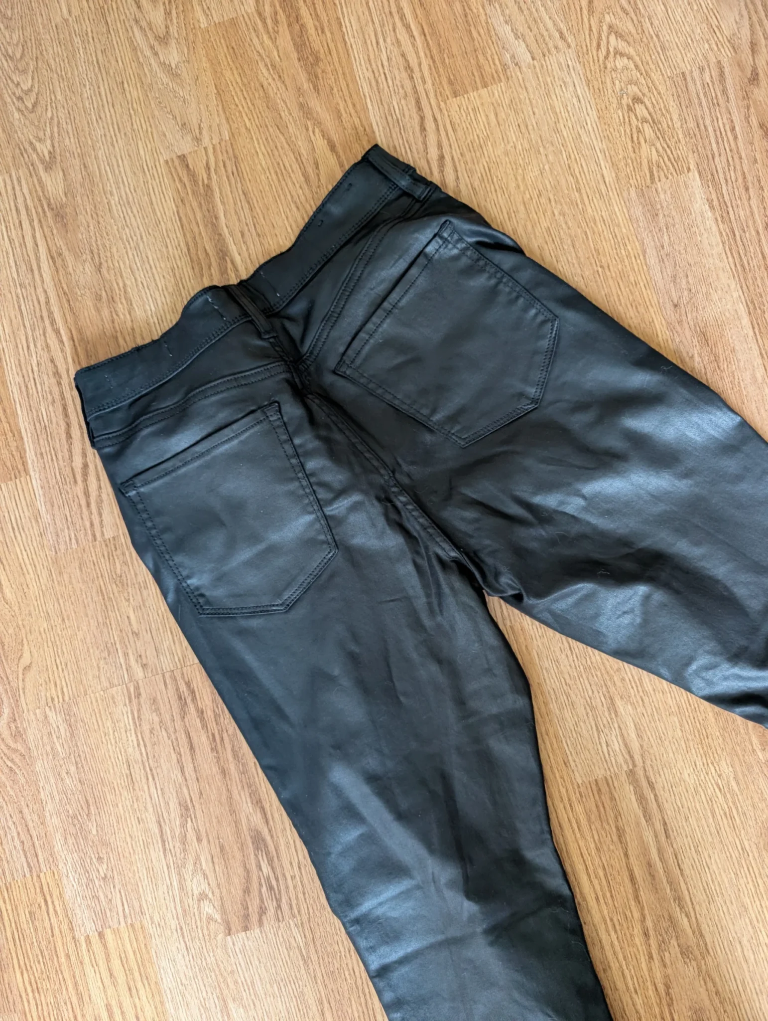 Image for Dynamite faux-leather-effect jeans