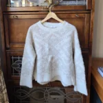 Featured thumbnail for Stylish Tonet jumper in taupe and cream, made from a blend of alpaca