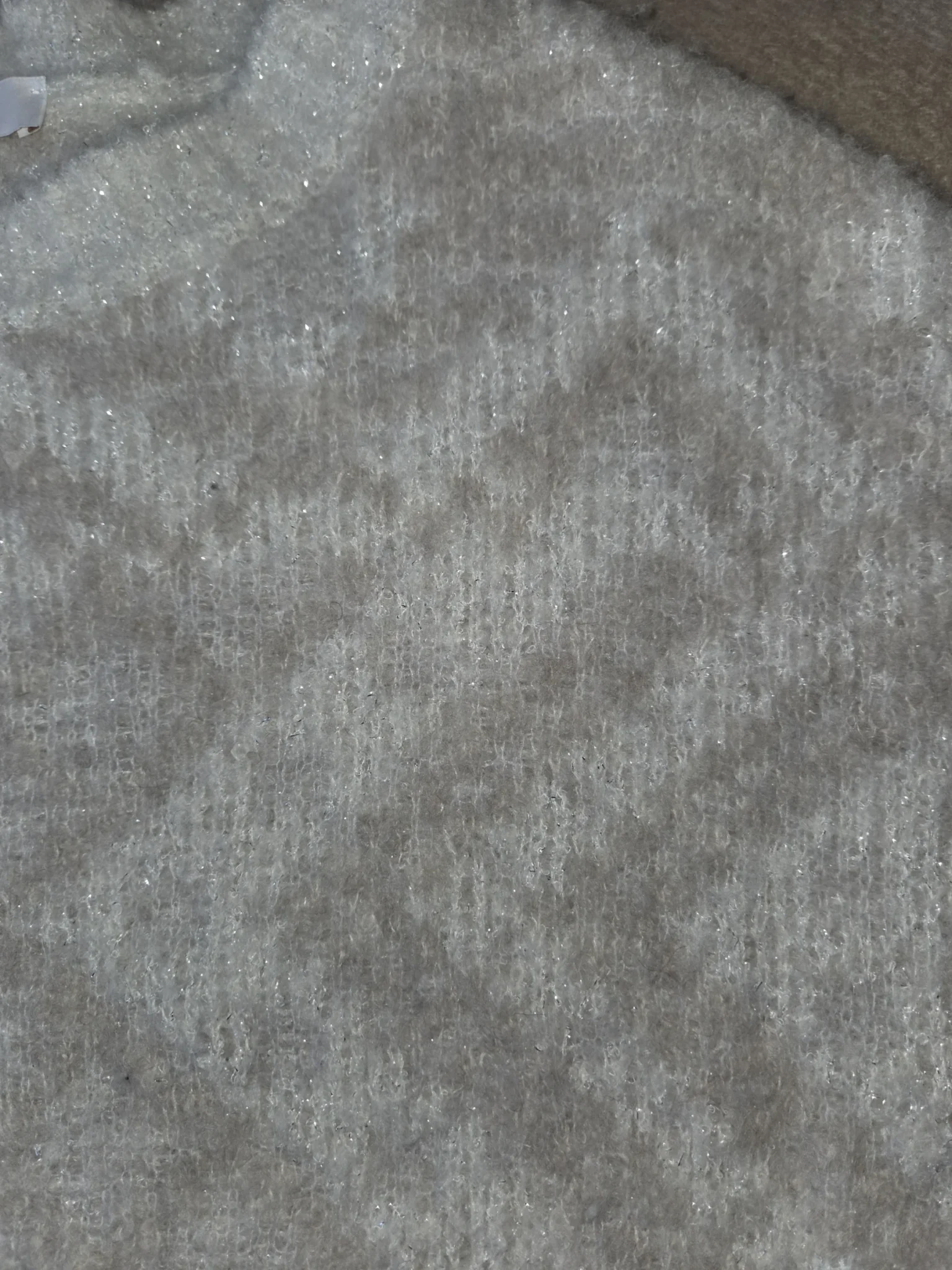 Image for Stylish Tonet jumper in taupe and cream, made from a blend of alpaca
