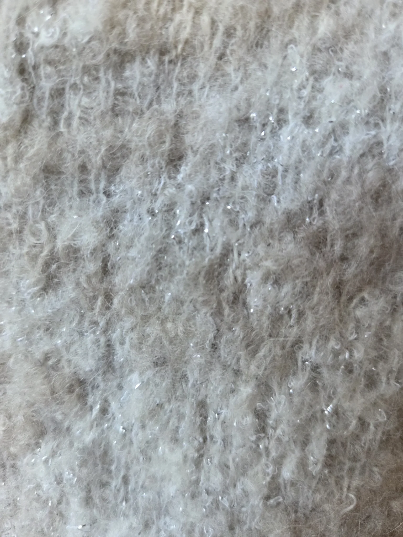 Image for Stylish Tonet jumper in taupe and cream, made from a blend of alpaca