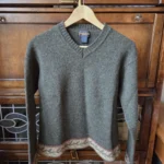 Thumbnail for A beautiful khaki Woolrich jumper with a V-neck