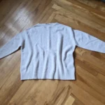 Thumbnail for Stylish Tonet jumper in taupe and cream, made from a blend of alpaca