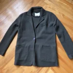 Thumbnail for Stylish dark green cardigan from Anthropologie, made from a wool and cotton blend