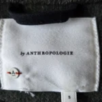 Thumbnail for Stylish dark green cardigan from Anthropologie, made from a wool and cotton blend