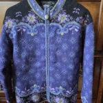 Thumbnail for A beautiful Icelandic-style zipped cardigan, 88% wool, 12% cotton