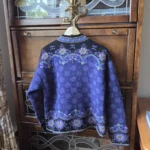 Thumbnail for A beautiful Icelandic-style zipped cardigan, 88% wool, 12% cotton