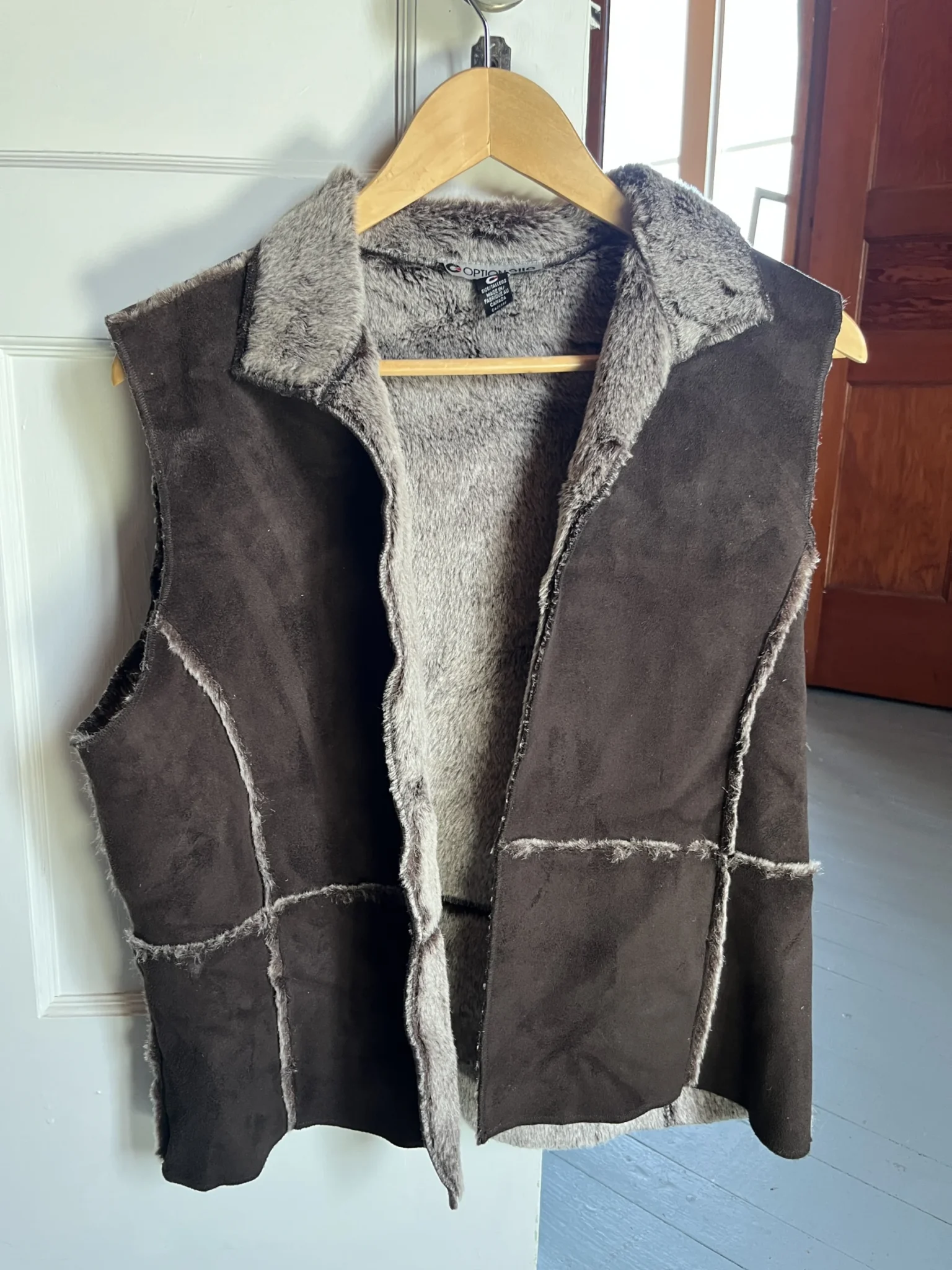 Featured image for Veste suède et fourrure