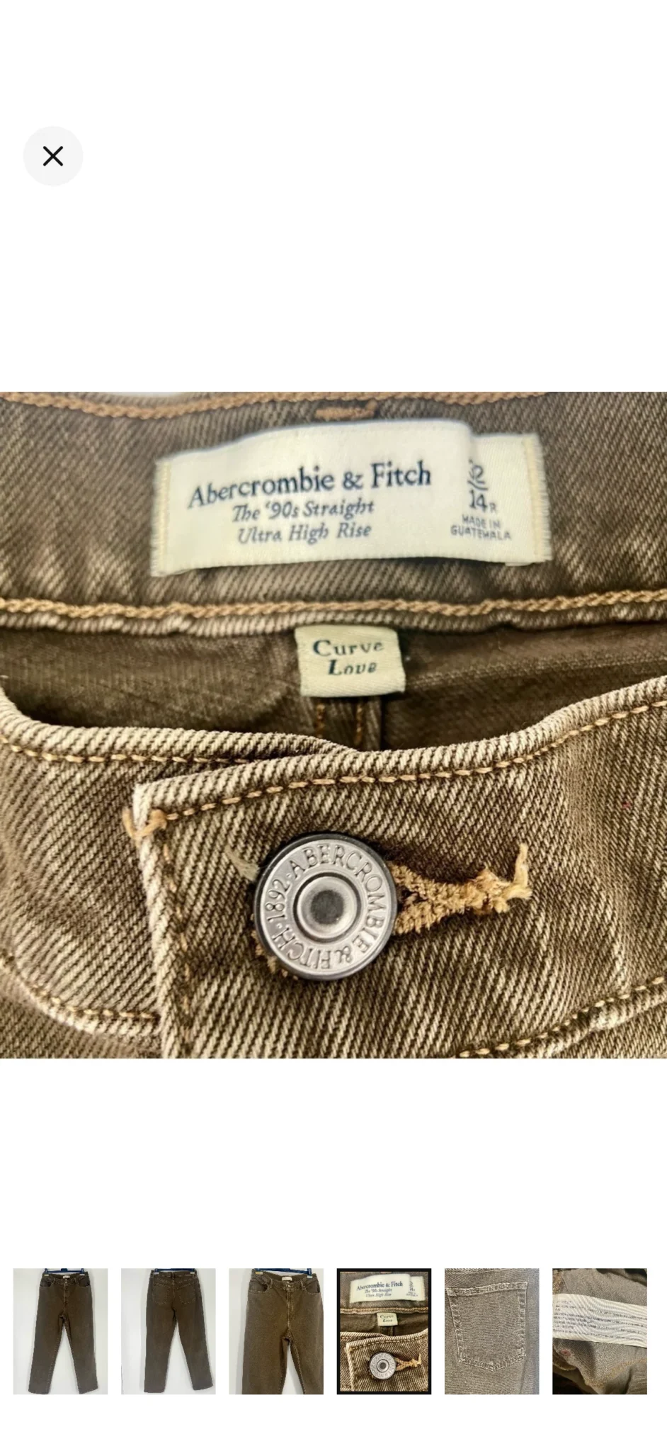 Image for Abercrombie & Fitch - Jeans taille haute “curvy”
