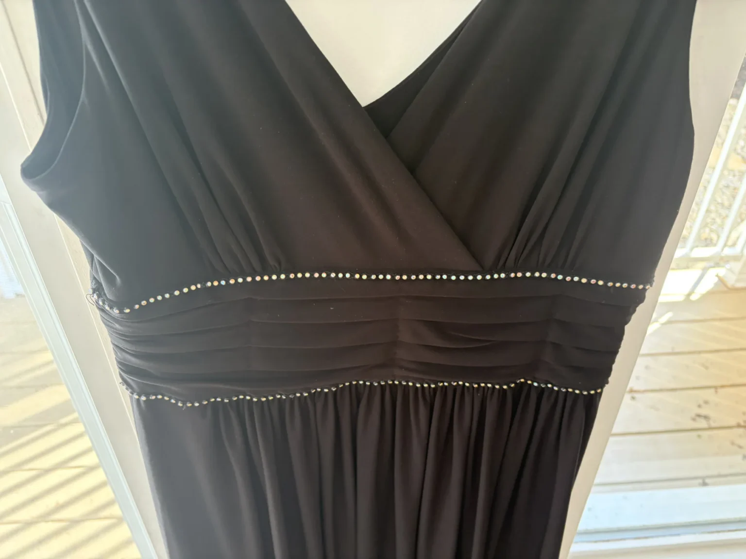 Image for Petite Robe Noire Cocktail Strass Taille 38 / M – Excellent État