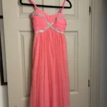 Featured thumbnail for Robe de soirée Rose Corail en Tulle strass / NEUVE