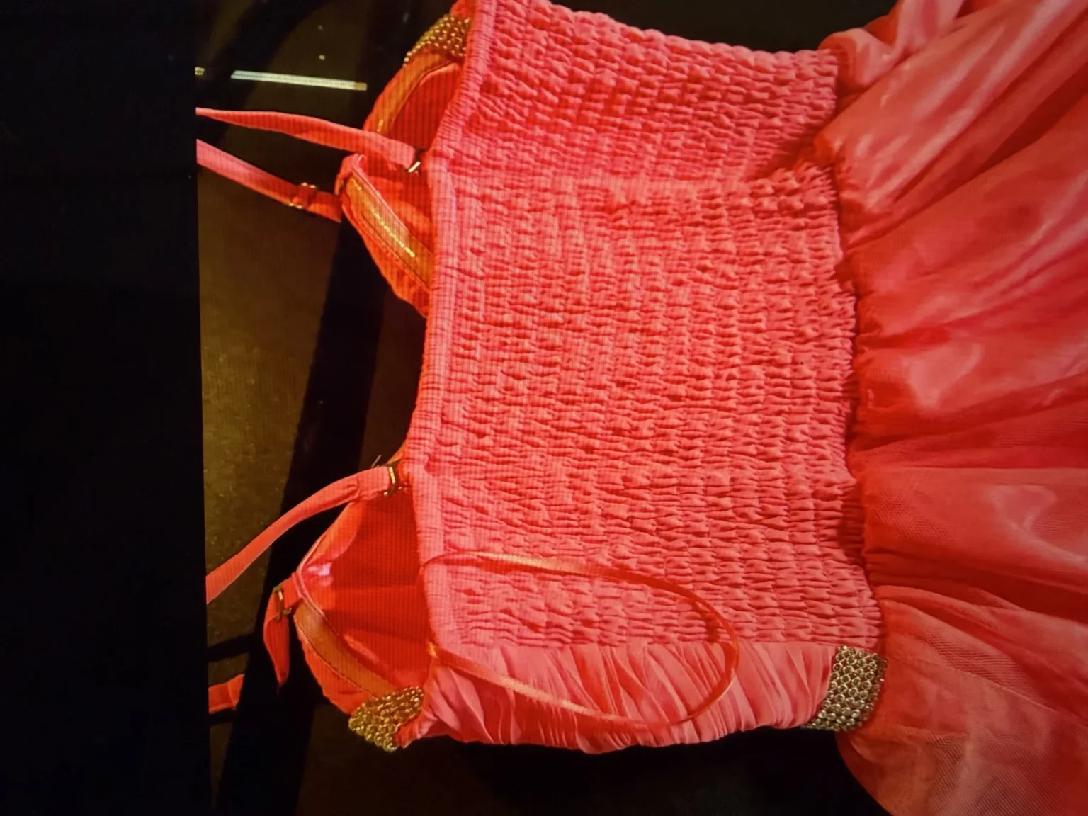 Image for Robe de soirée Rose Corail en Tulle strass / NEUVE