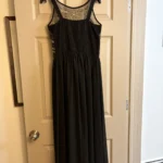 Thumbnail for Robe de soirée Noire et Dorée strass perles