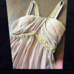 Thumbnail for Robe de soirée Longue Dorée Plissée Élastique / Gold Plissé