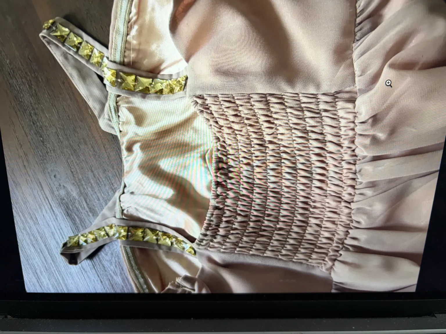 Image for Robe de soirée Longue Dorée Plissée Élastique / Gold Plissé