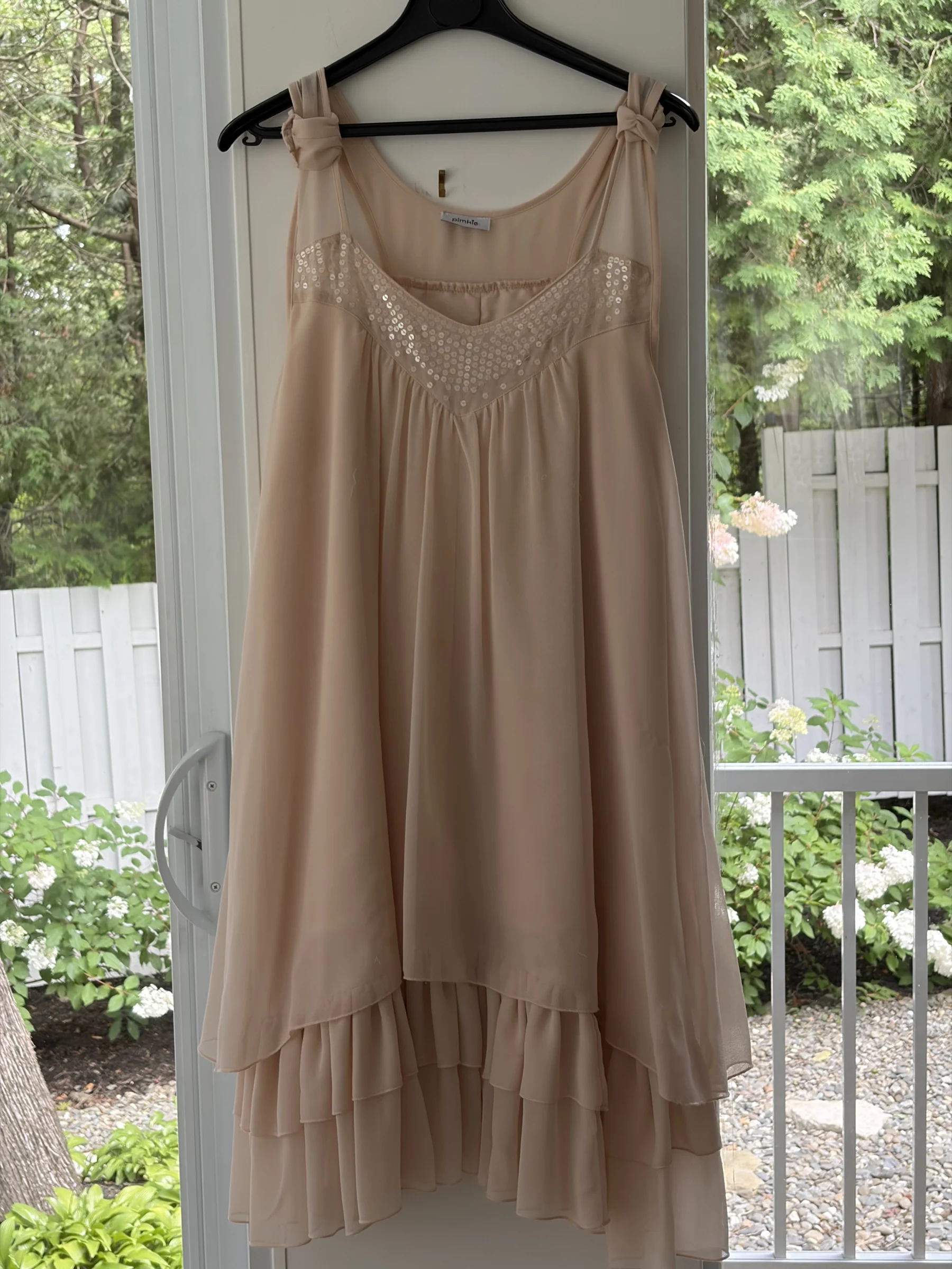 Robe bohème fluide à sequins Pimkie – Taille M (38) – Nude/Champagne Pimkie seconde main