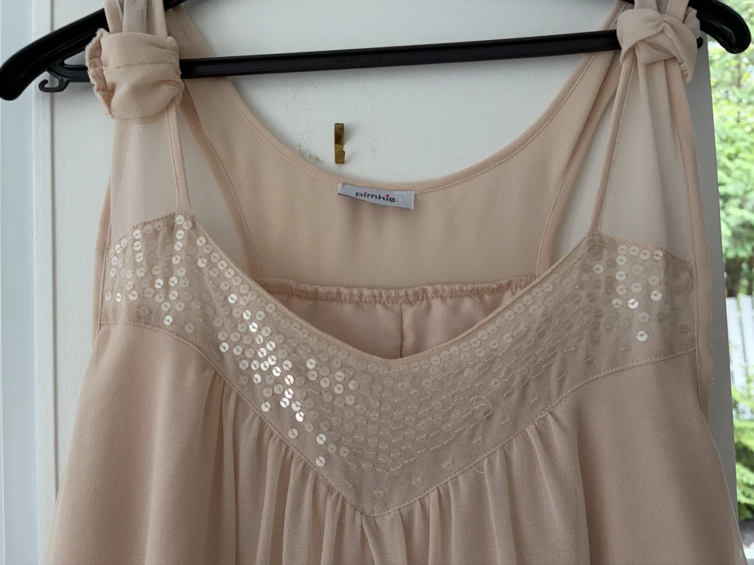 Image for Robe bohème fluide à sequins Pimkie – Taille M (38) – Nude/Champagne