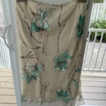 Featured thumbnail for Jupe Midi Fluide en Mousseline Motif Floral Turquoise