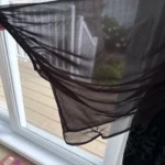 Thumbnail for Blouse Noire Velours Brodé Manches Transparentes