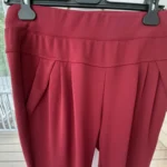 Thumbnail for Pantalon Chic Taille Haute Plissée Bordeaux – Neuf 38/40