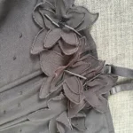 Thumbnail for Corset Bustier Noir Fleurs en Relief et Perles 38/40