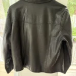 Thumbnail for [NEUVE] Veste en Cuir Véritable GAP Noir Nouveau avec les étiquettes