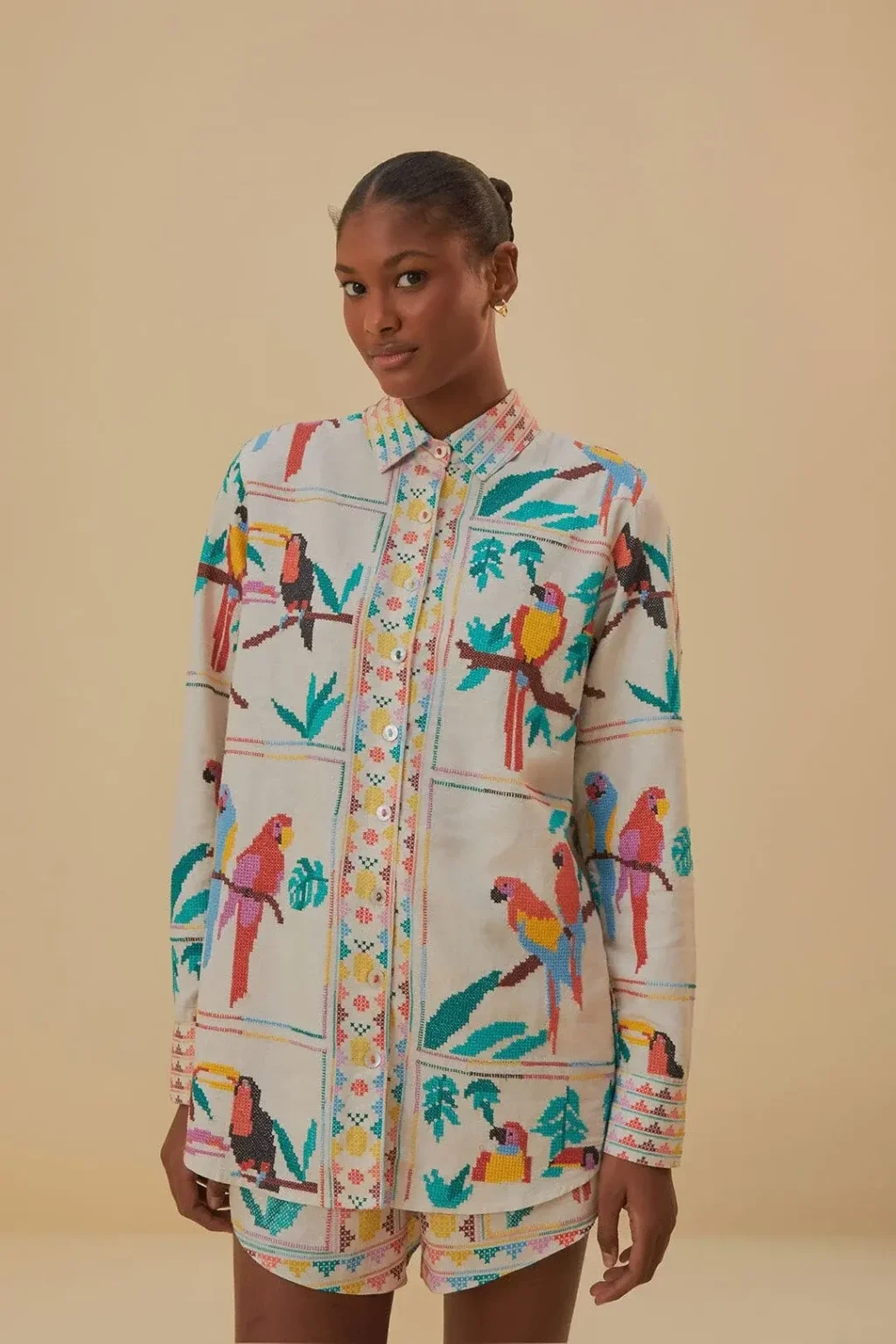 Featured image for Embroidered linen blouse