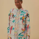 Featured thumbnail for Embroidered linen blouse