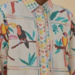 Thumbnail for Embroidered linen blouse