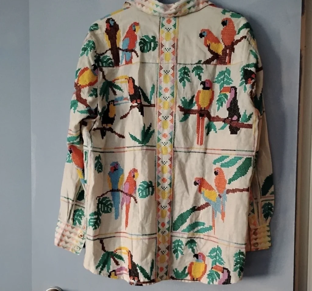 Image for Embroidered linen blouse