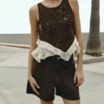 Thumbnail for Top bimatière crochet - Zara - xsmall