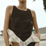 Thumbnail for Top bimatière crochet - Zara - xsmall
