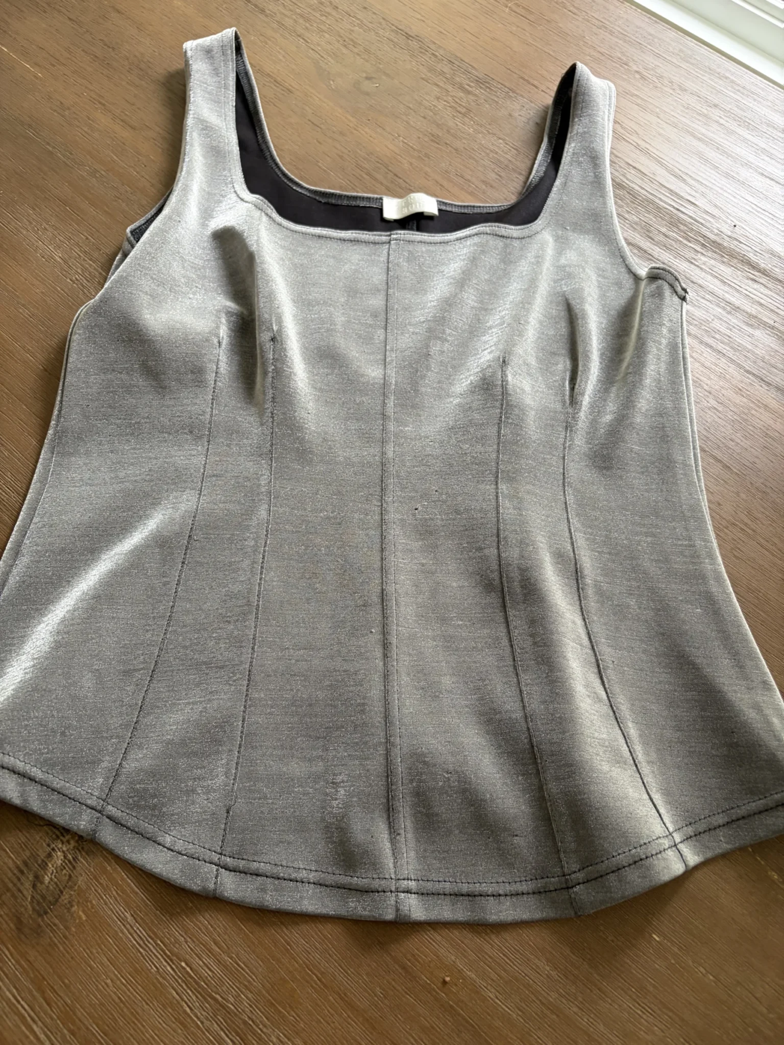 Featured image for Bustier Structuré Métallique Argenté / Metallic Silver Corset Top
