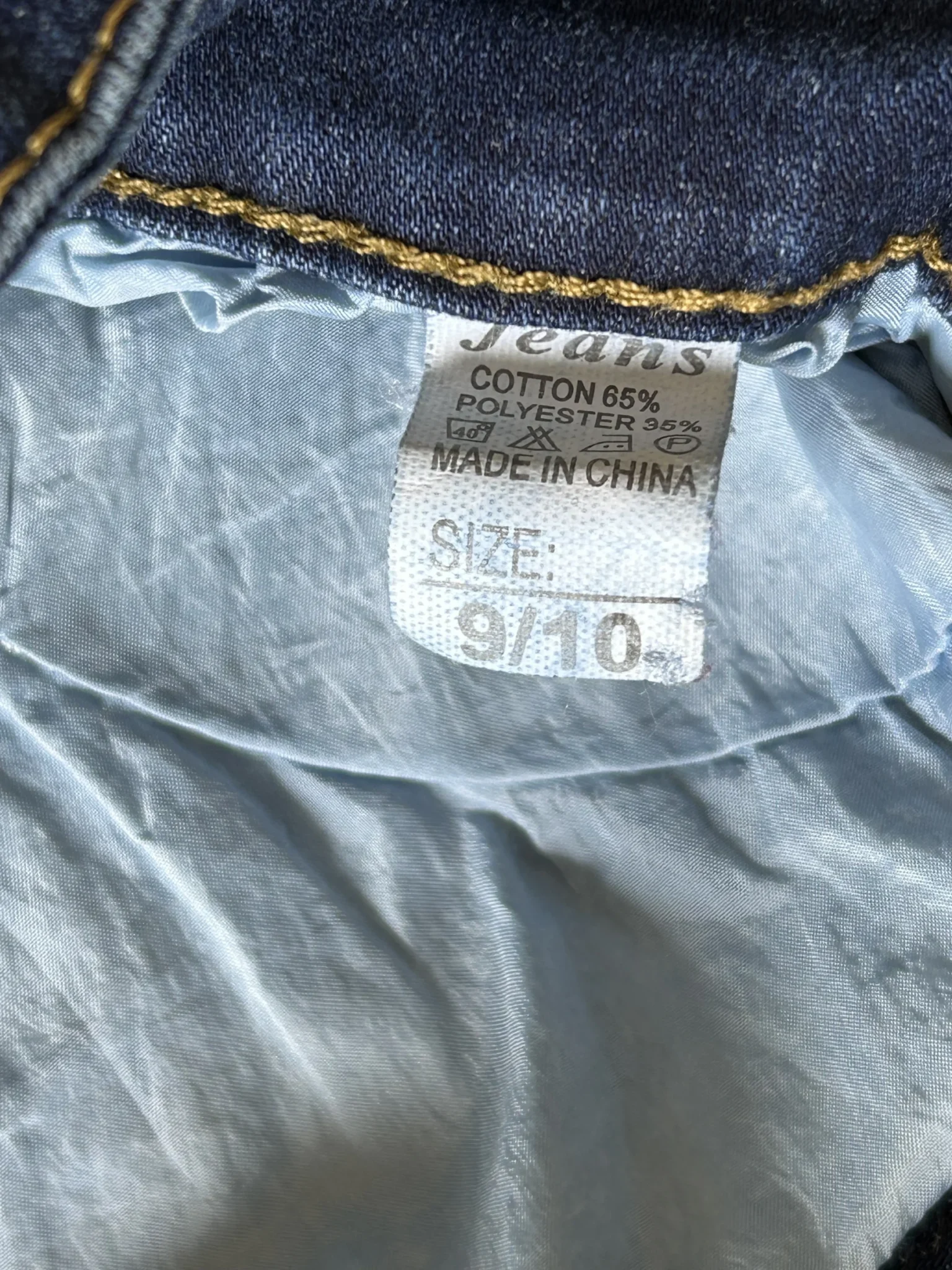 Image for Dark Blue High-Waisted Skinny Jeans – LINE brand – Size 9/10