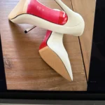 Thumbnail for Escarpins de Luxe Blancs Style Semelle Rouge / NEUF Pointure 7.5 (38)
