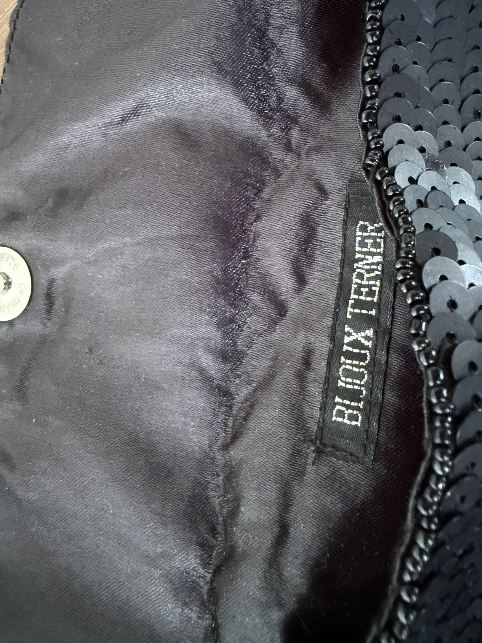 Image for [NEUF] Sac Pochette de Soirée Perlée Noir