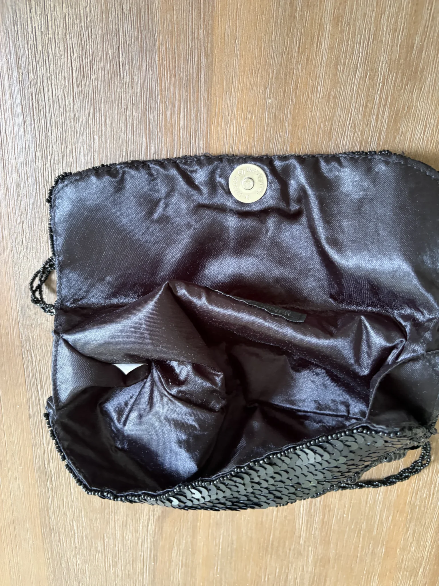 Image for [NEUF] Sac Pochette de Soirée Perlée Noir