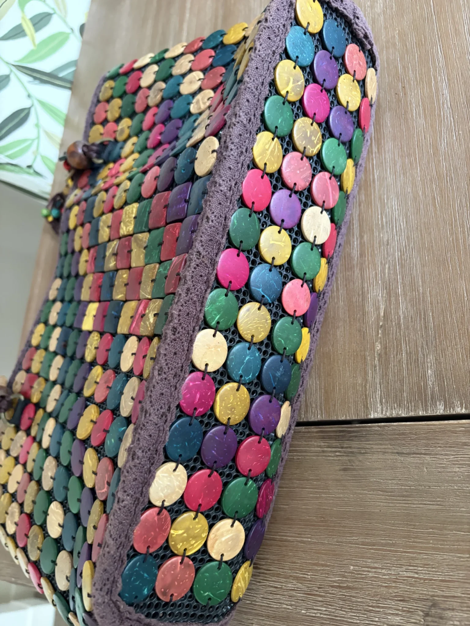 Image for Grand Sac Cabas Bohème Pastilles en Bois
