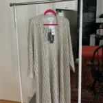 Featured thumbnail for Veste longue maillée beige-gris Joseph Ribkoff