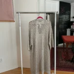 Thumbnail for Veste longue maillée beige-gris Joseph Ribkoff