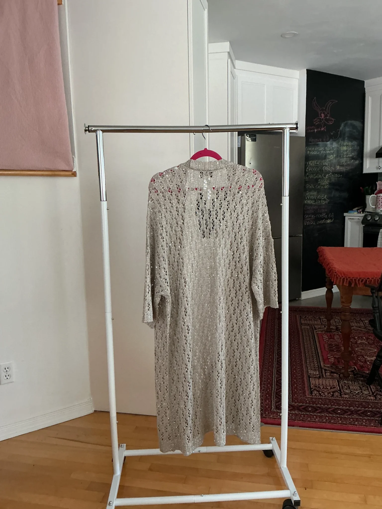 Image for Veste longue maillée beige-gris Joseph Ribkoff