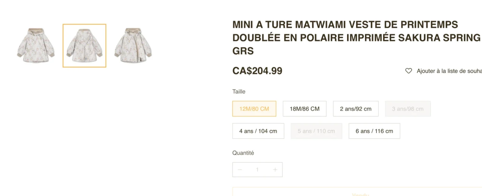 Image for Manteau imperméable mi-saison marque MiniAture