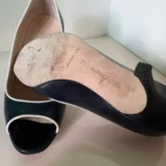 Thumbnail for Manolo Blahnik – escarpins peep-toe bleu marine – Taille 35
