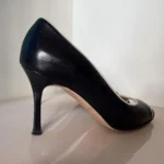 Thumbnail for Manolo Blahnik – escarpins peep-toe bleu marine – Taille 35