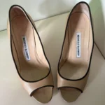 Thumbnail for Manolo Blahnik – escarpins peep-toe beige/nude – Taille 35