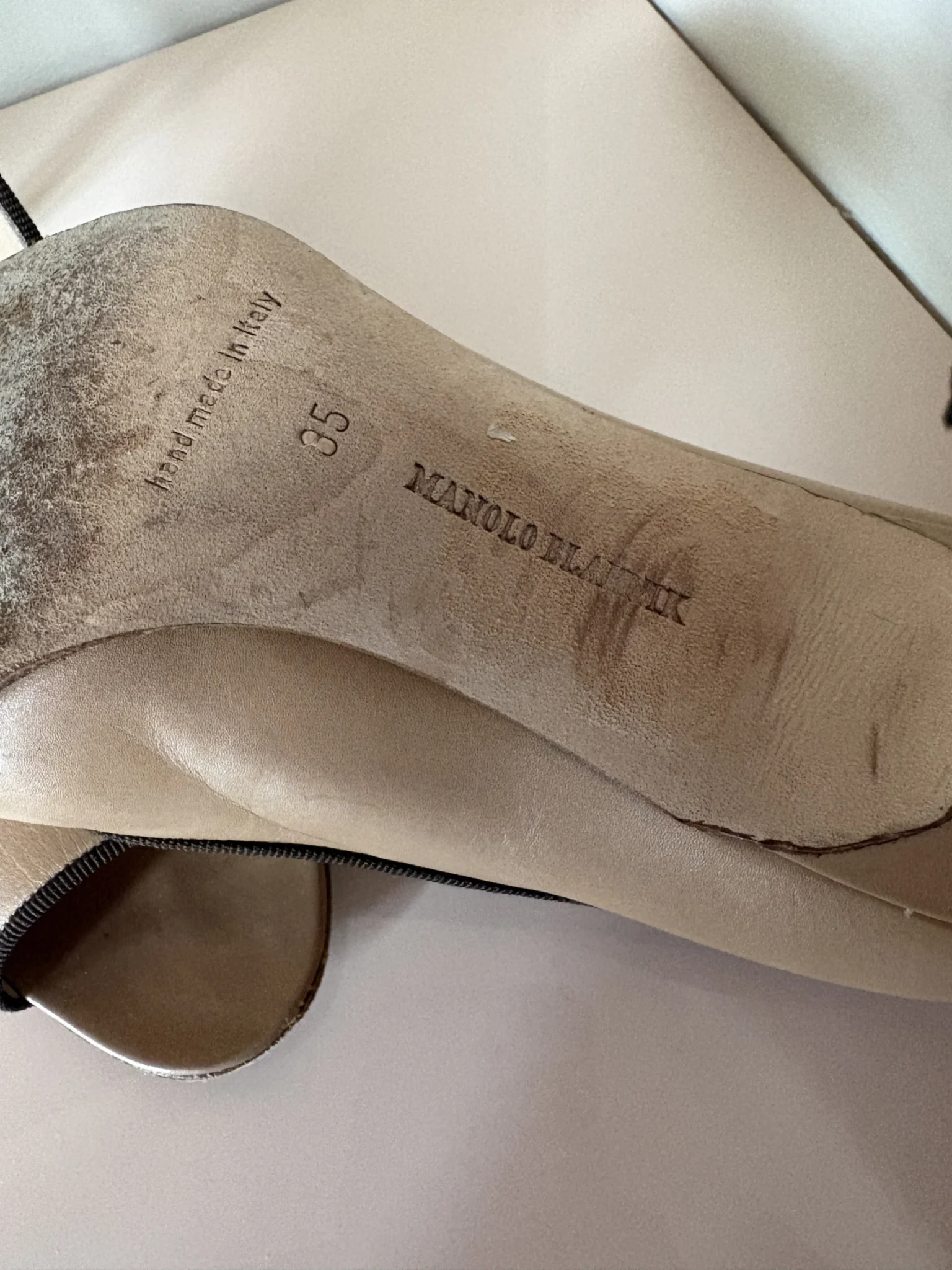 Image for Manolo Blahnik – escarpins peep-toe beige/nude – Taille 35