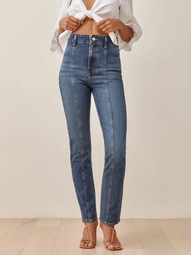 Featured image for Jean Reformation taille 28 taille haute coupe droite