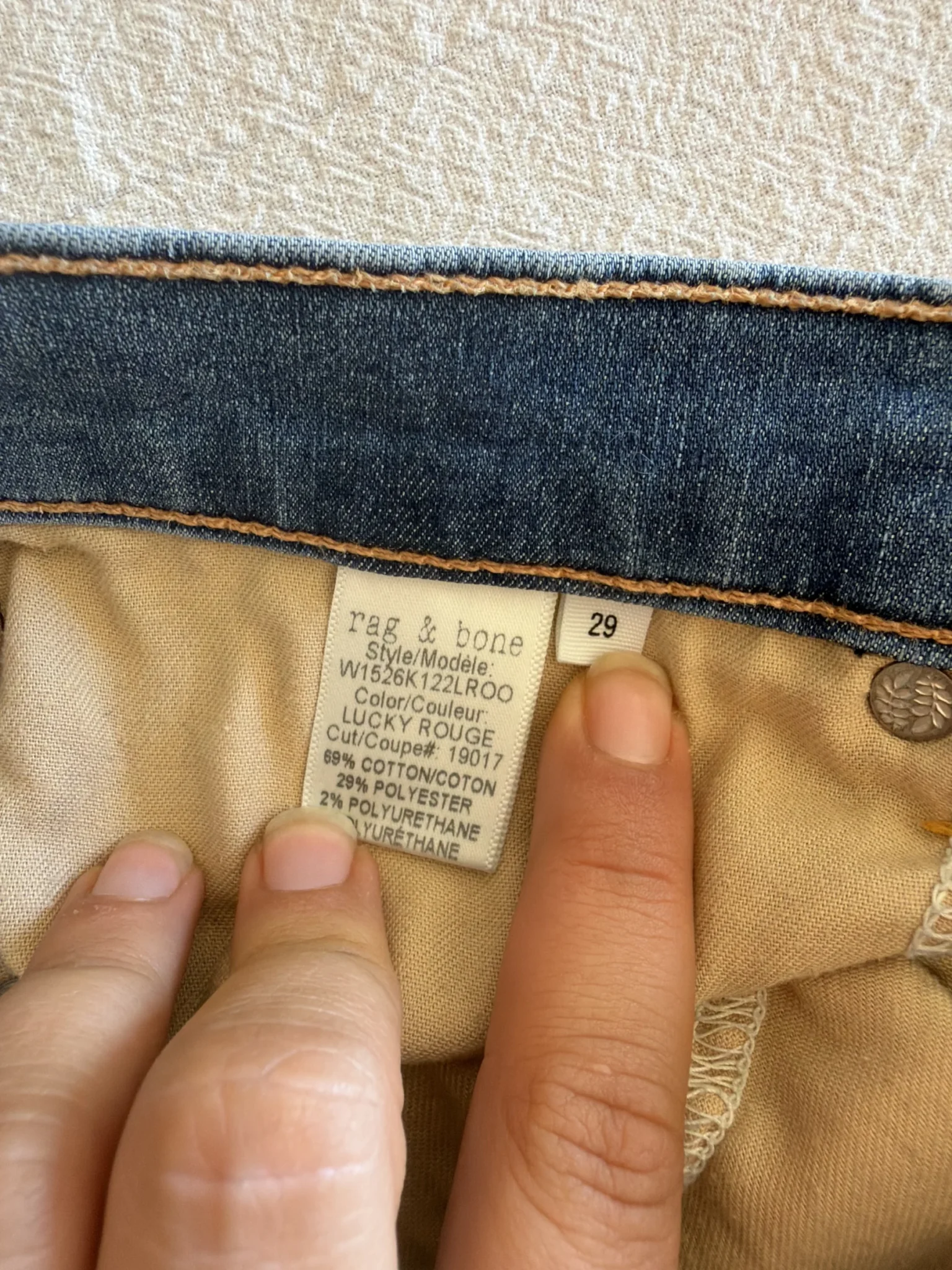 Image for Jean Rag and Bone, size 29, Ankle Skinny style