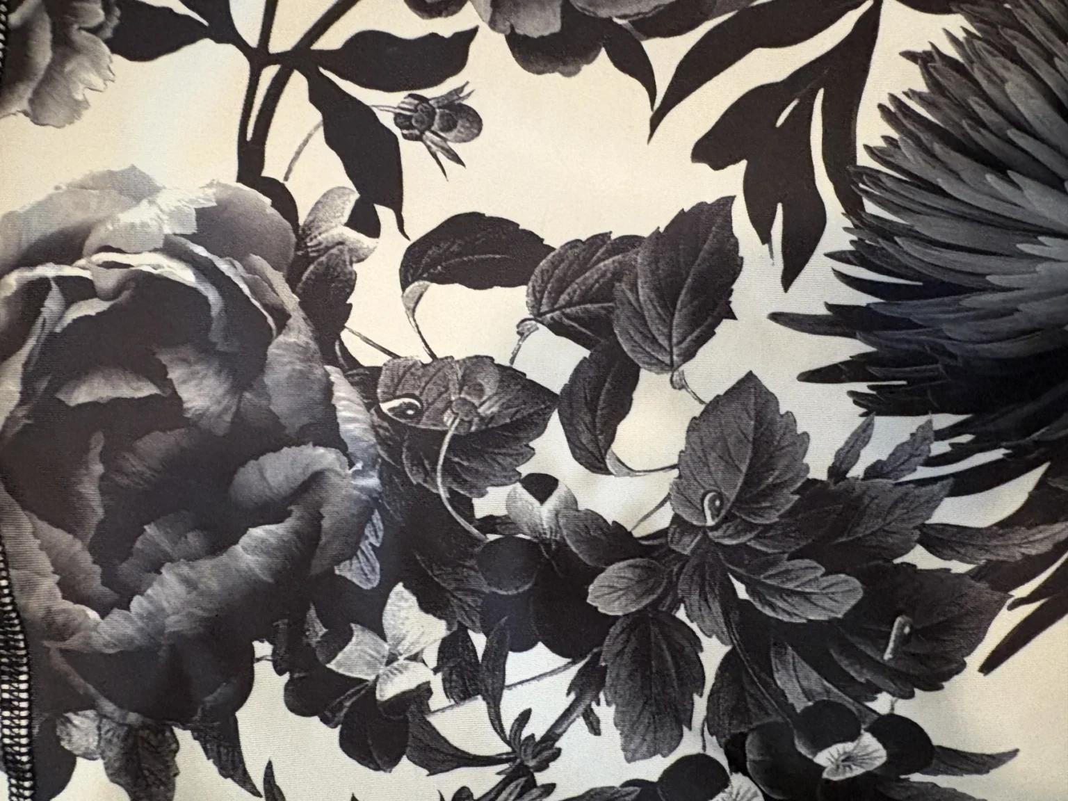 Image for Lululemon – black, white and grey floral top