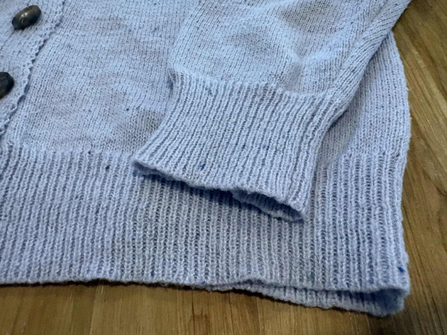 Image for Light mauve marled and speckled cardigan – Size L