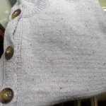 Thumbnail for Light mauve marled and speckled cardigan – Size L